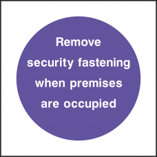 Remove Security Fastening